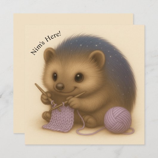 Nim Knitsカスタマイズ可能な心地よいシリーズカード (正面/裏面)