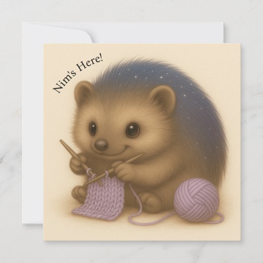 Nim Knitsカスタマイズ可能な心地よいシリーズカード (正面)