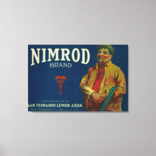 NimrodレモンLabelSanフェルナンド、カリフォルニア キャンバスプリント
