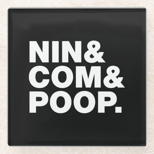 NIN & COMとウンチ。 ガラスコースター (正面)