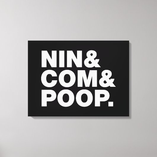 NIN & COMとウンチ。 キャンバスプリント (正面)