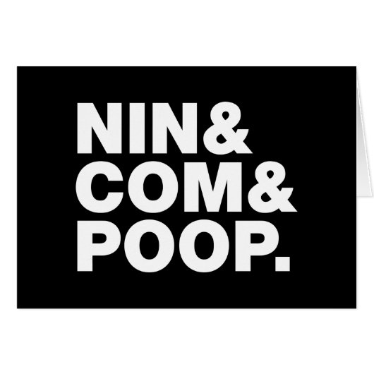 NIN & COMとウンチ。グリーティングカード (正面横)