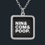 NIN & COMとウンチ。 シルバープレートネックレス<br><div class="desc">ニンコンプ！Globe Trottersは、地球の特異な画像を専門のまわりにに扱っている。グリーティングカユニークード、はがき、ポスター、マウスパッドなど。</div>