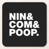 NIN & COMとウンチ。 スクエアペーパーコースター (正面)