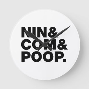 NIN & COMとウンチ。 ラウンド壁時計