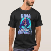 Ninaの誕生日マーメイドマッチング家族パーティー Tシャツ (正面)