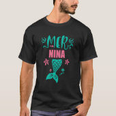 Ninaの誕生日マーメイドマッチング家族パーティー Tシャツ (正面)