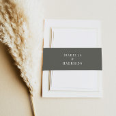 NINAセージグリーンボヘミアンミニマリストベリーバンド 招待状ベリーバンド