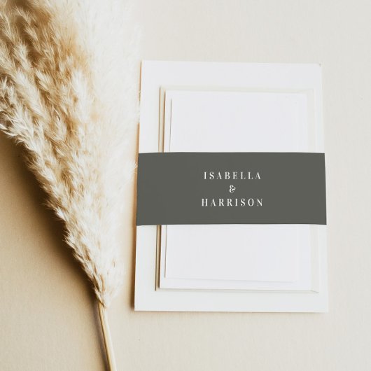 NINAセージグリーンボヘミアンミニマリストベリーバンド 招待状ベリーバンド