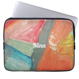 Nina オリジナル サンセット アブストラクトアート ノートパソコン ラップトップスリーブ