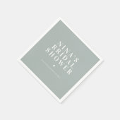 NINA ミニマリスト ボヘミアンスタイル サーゲングリーン ブライダルシャワー スタンダードカクテルナプキン (角)