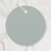 NINA モダン Boho Sage Green Itベビーポップ・アートのシャワー フェイバータグ (裏面)