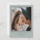 NINA 現代ボヘミアンスタイルのサググリーン写真クリスマスカード 招待状 (裏面)