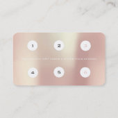 Nina 2ロイヤリティカード6美しいラッシュバラピンク金ゴールド ロイヤリティカード (裏面)