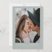 NINA Boho Sage Greenアーチ写真デートを保存 招待状 (裏面)