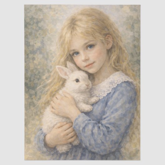niña dulce con conejo 薄葉紙 (正面)