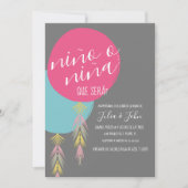 Nina o Ninoジェンダーがタッセルバルーンを明かす 招待状 (正面)