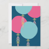 Nina o Ninoジェンダーがタッセルバルーン海軍を明らかにする 招待状 (裏面)