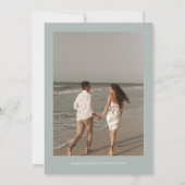 NINA Sage Greenミニマルモダンリスト日付を保存 招待状 (裏面)