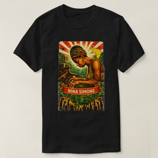 Nina Simone 革命的肖像Tシャツ – ジャズ Tシャツ (デザイン正面)