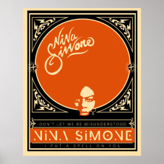 Nina Simone Orangeポスター ポスター