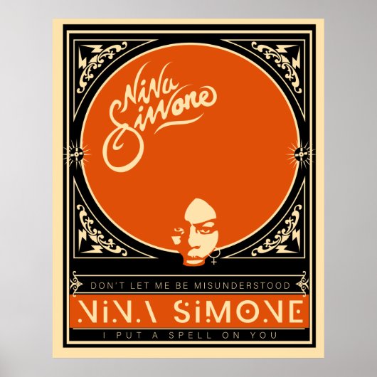 Nina Simone Orangeポスター ポスター (正面)