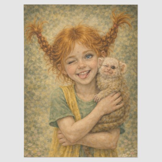 niña traviesa con mono 薄葉紙 (正面)