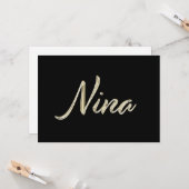 Nina white gold Handwriting Karte カード (正面/裏面インサイチュ)