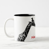 Ninakupenda "私は"キリンのマグ愛します ツートーンマグカップ (左)