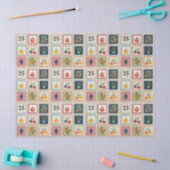 Nine Christmas Ornaments in Bold Frames 薄葉紙 (クラフト)