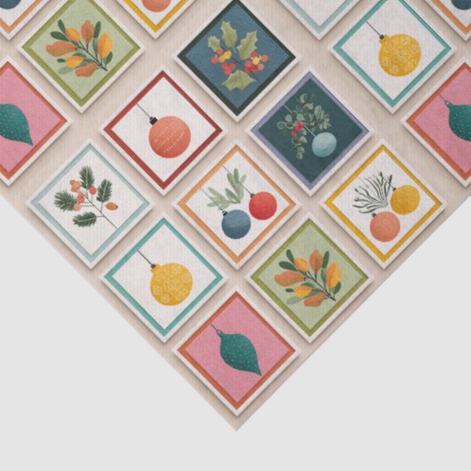 Nine Christmas Ornaments in Bold Frames 薄葉紙 (詳細)