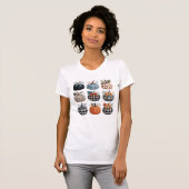 Nine Decorative Pumpkins Embroidery T-Shirt  Tシャツ (正面フル)