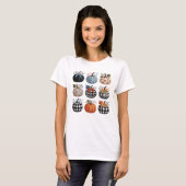 Nine Decorative Pumpkins Embroidery T-Shirt  Tシャツ (正面フル)