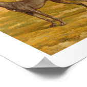 Nine Greyhounds in a Landscape (キャンバス上の油) ポスター (角)