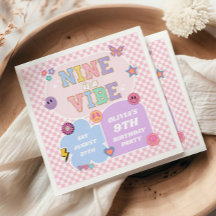 Nine Is A Vibe おしゃれパッチ 9歳の誕生日パーティー