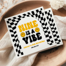 Nine Is A Vibe レトロ 9歳の誕生日パーティー