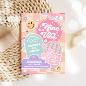 Nine Is A Vibe Cloud Rainbow Disco 9th Birthday  招待状