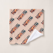 Nine Ladies Dancing Cut-Out Stencil Retro Style 3 バスタオルセット (ウォッシュタオル)