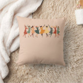 Nine Ladies Dancing Mid-Century Retro Cut-Out 1 クッション (ブランケット)