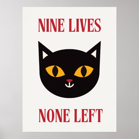 Nine Lives 離れ None  Black Catポスター ポスター (正面)