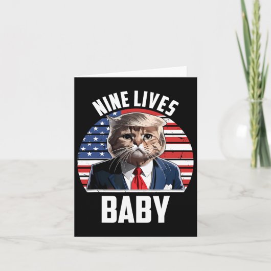 Nine Lives Byby トランプ 2025 ジョーク カード (正面)
