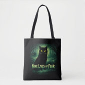 Nine Lives of Fear - 黒猫トートバッグ トートバッグ (正面)
