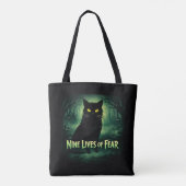 Nine Lives of Fear - 黒猫トートバッグ トートバッグ (裏面)