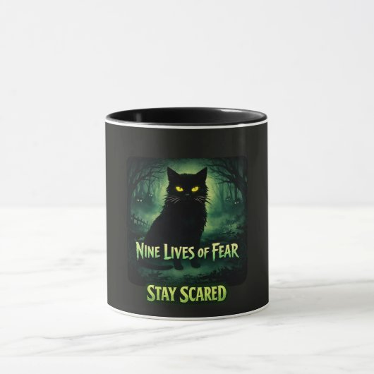 Nine Lives of Fear – 黒猫マグカップ マグカップ (中央)