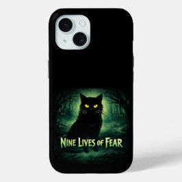 Nine Lives of Fear – 黒猫 iPhone 15ケース