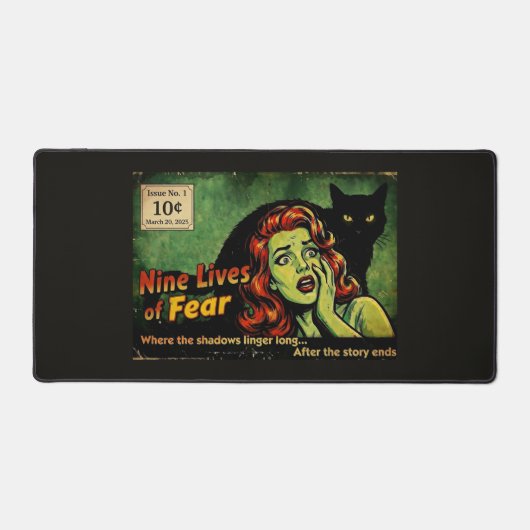 Nine Lives of Fear – Issue No. 1 レトロホラー ポスト デスクマット (正面)