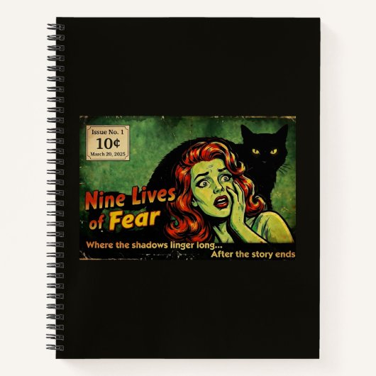 Nine Lives of Fear – Issue No. 1 レトロホラー ポスト ノートブック (正面)
