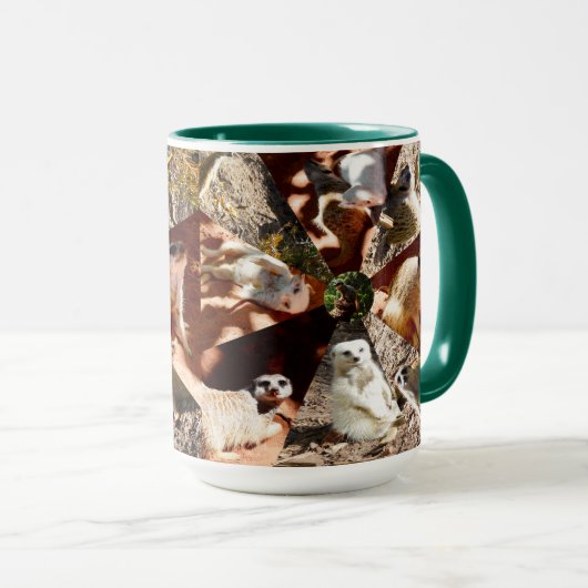 Nine Meerkat Triangles, Coffee Mug マグカップ (正面右)