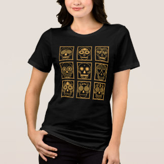Nine Sugar Skulls Día De Los Muertos トライブレンドTシャツ