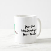 Nineteenth 19 Year Anniversary Personalization コーヒーマグカップ (正面右)